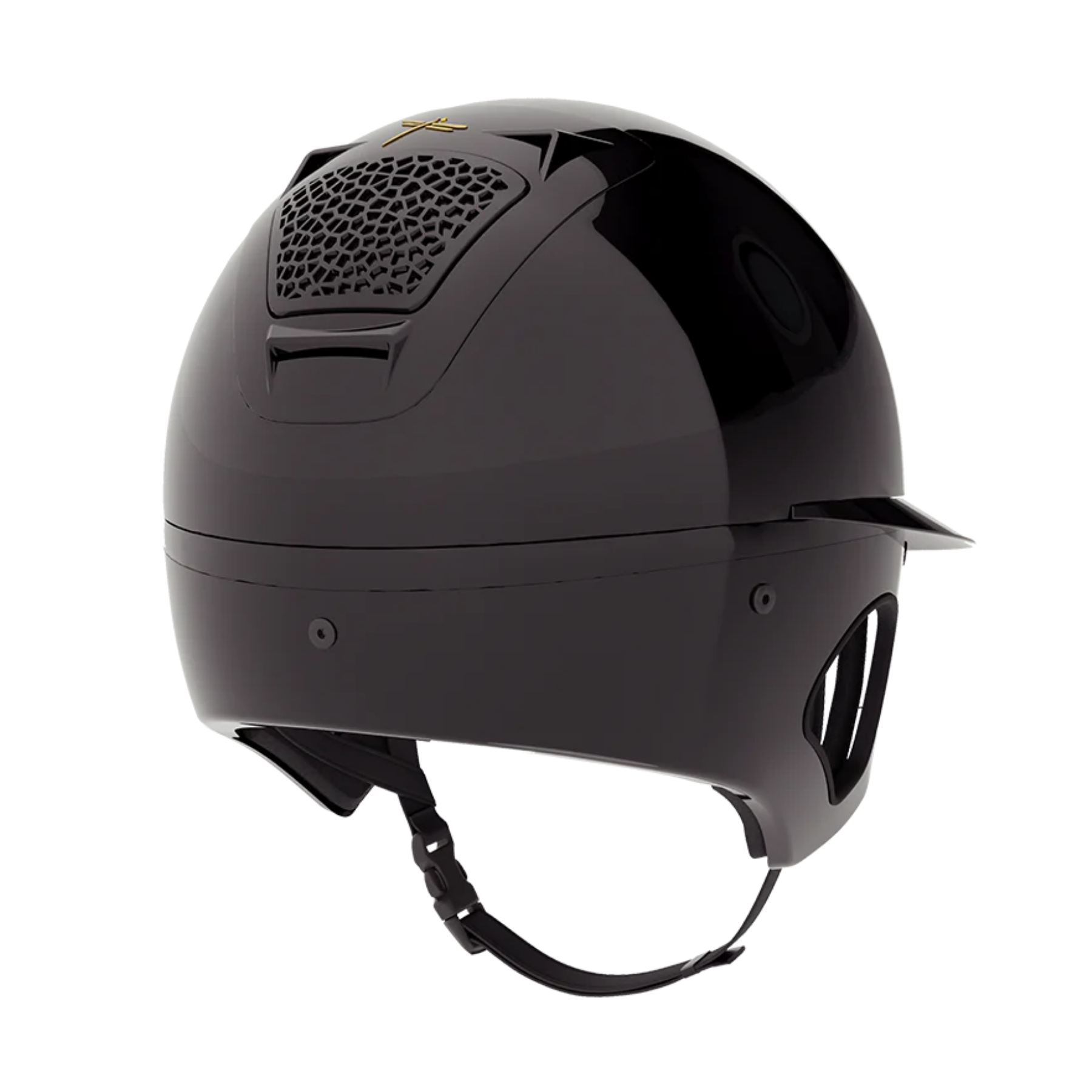 Freejump Voronoï Wide Brim Helmet with Temporal, Black Glossy