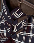 Neck All Weather Waterproof Comfort Check Printing, Navy 0g