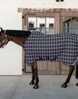 Turnout Rug All Weather Waterproof Comfort Navy Check Printing 0g