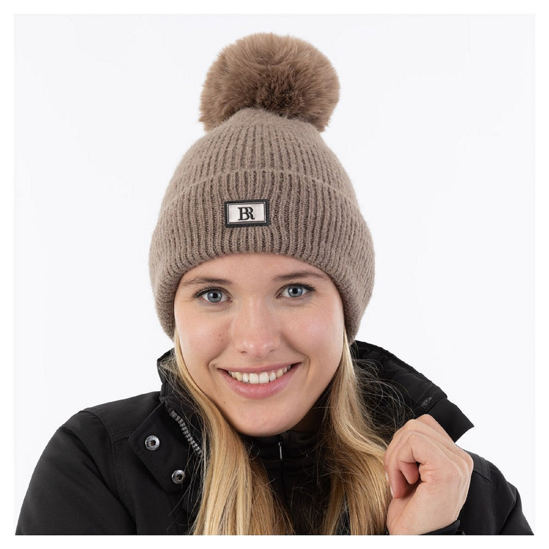 BR Equestrian Beanie Donna, Taupe Gray