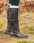 Dubarry Ireland Galway Ladies Waterproof Leather Country Boot in Black/Black