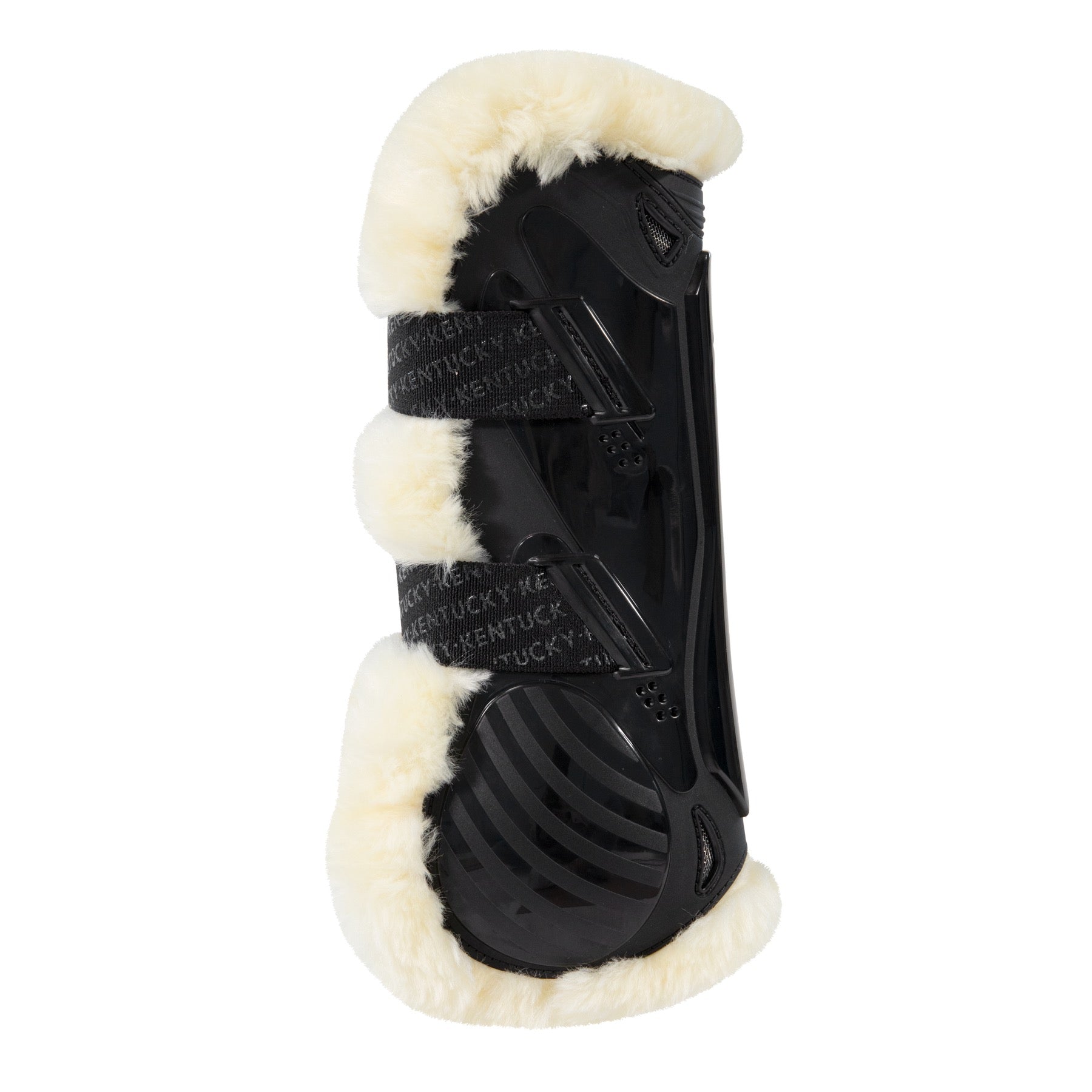 Kentucky Horsewear Vegan Sheepskin Bamboo Tendon Boots, Black