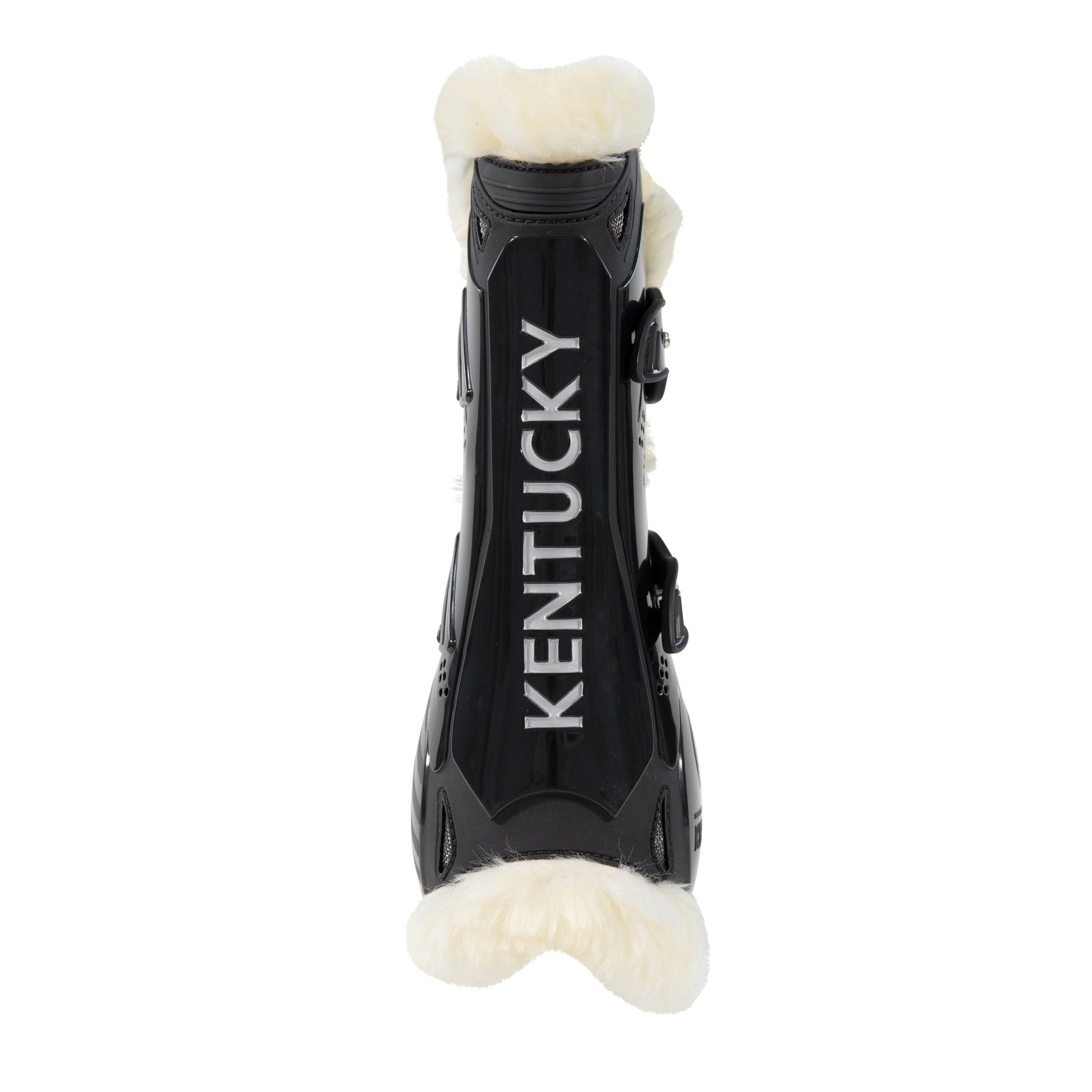 Kentucky Horsewear Vegan Sheepskin Bamboo Tendon Boots, Black