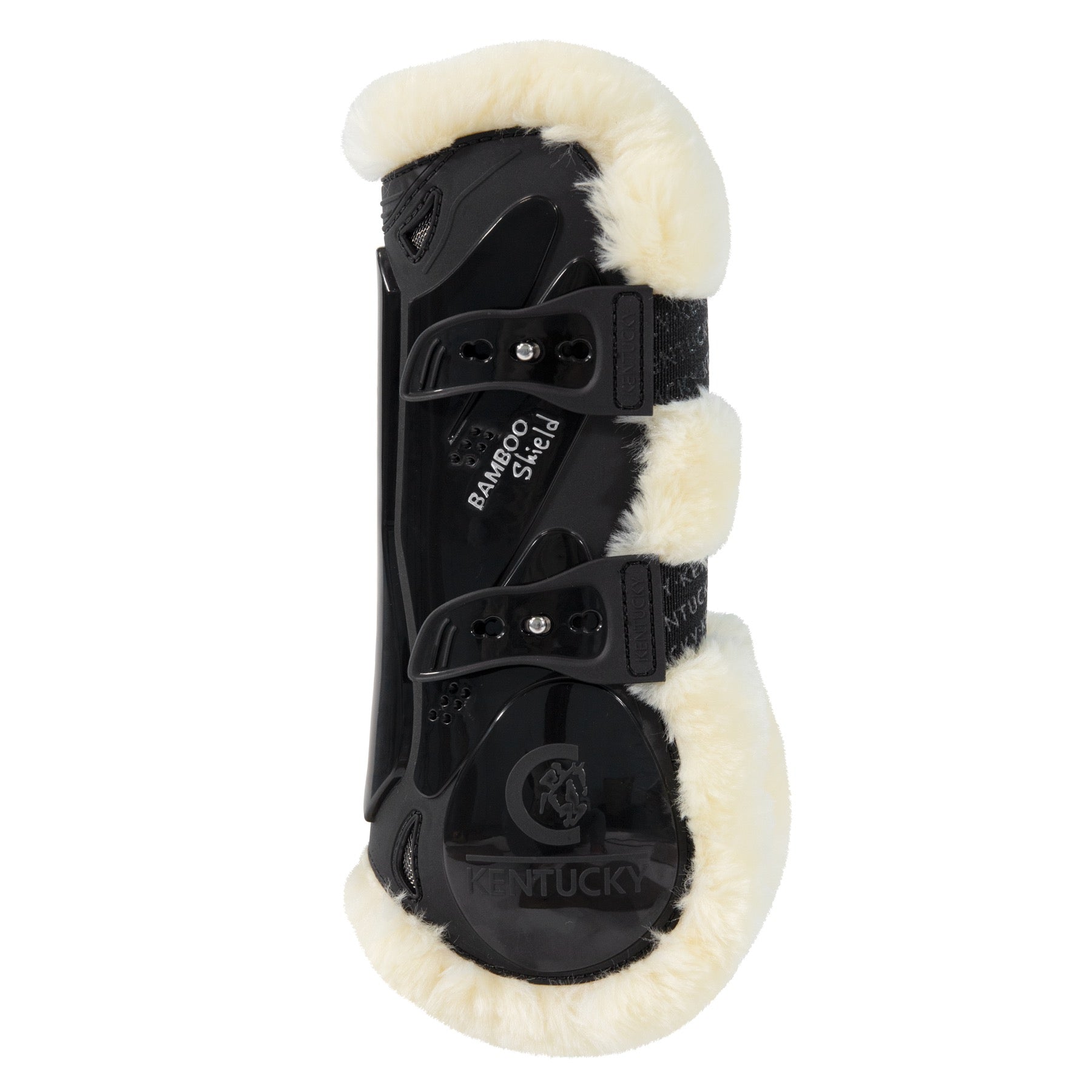 Kentucky Horsewear Vegan Sheepskin Bamboo Tendon Boots, Black