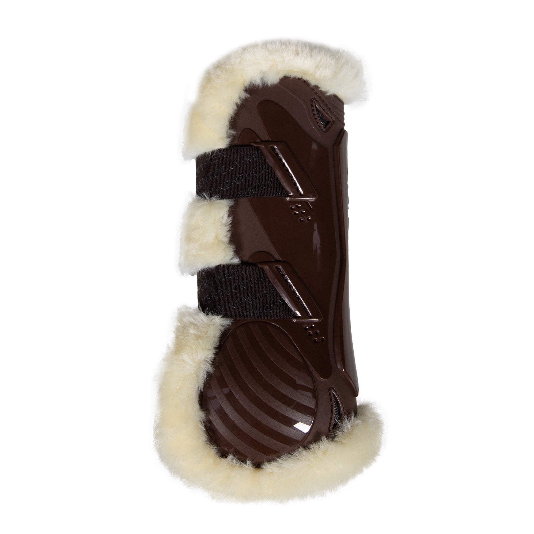 Kentucky Horsewear Vegan Sheepskin Bamboo Tendon Boots, Brown