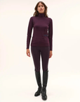 Dada Consul Ladies Funnel Collar Long Sleeve T-Shirt, Dark Muscat