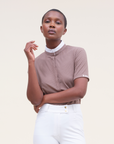 Dada Sport Helios MC Ladies Short Sleeve Competition Shirt, Taupe