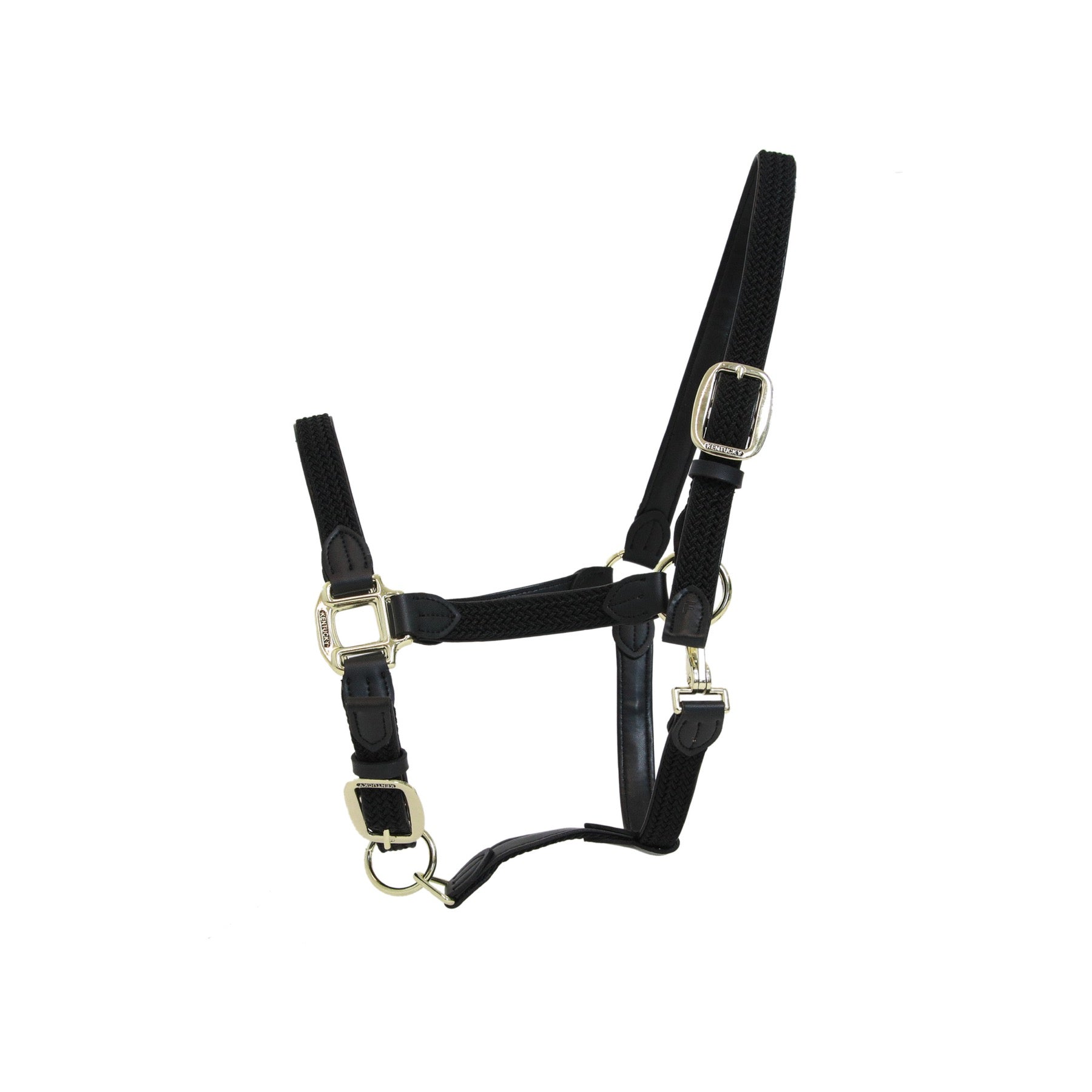 Kentucky Horsewear Plaited Nylon Halter, Black