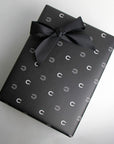 Hunt Seat Paper Co. Lucky Slate Equestrian Horseshoe Gift Wrap Paper in Roll