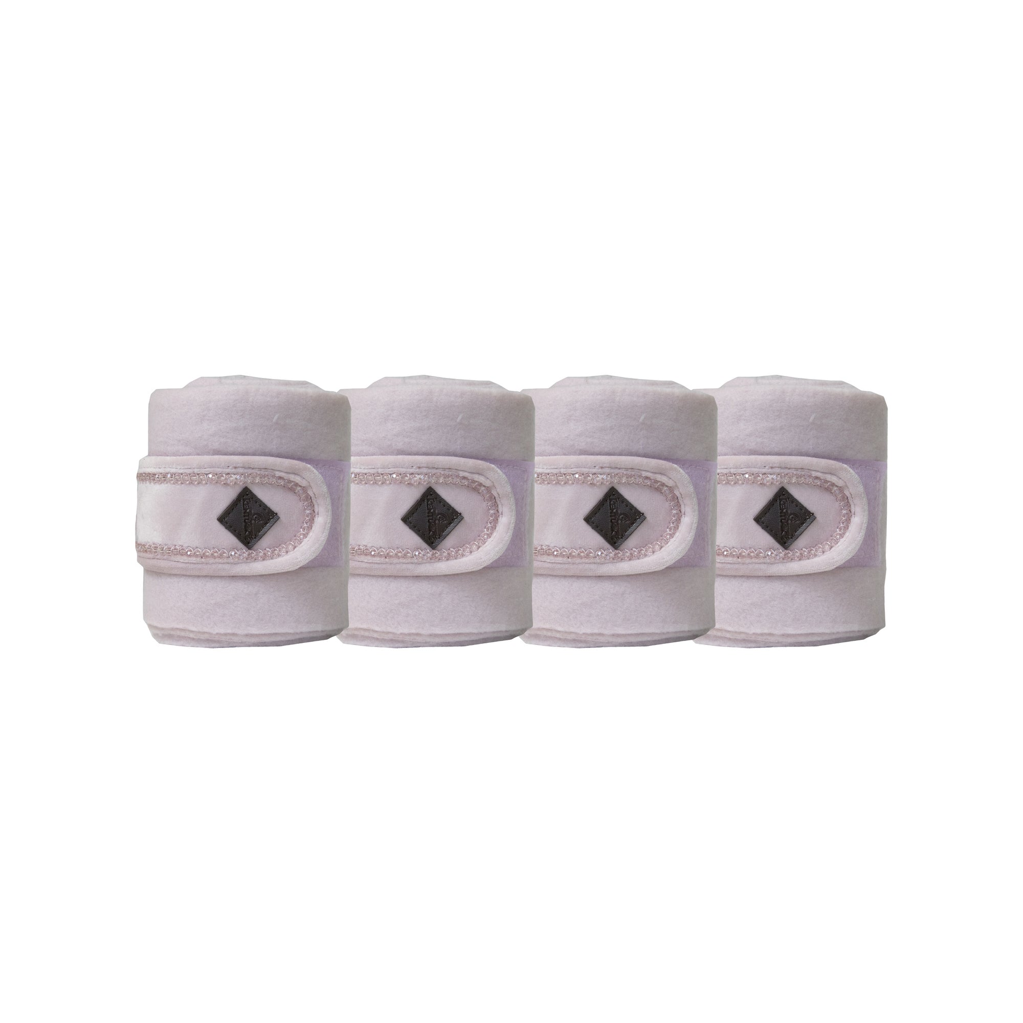Kentucky Horsewear Polar Fleece Bandage Velvet Pearls, Soft Rose, Full