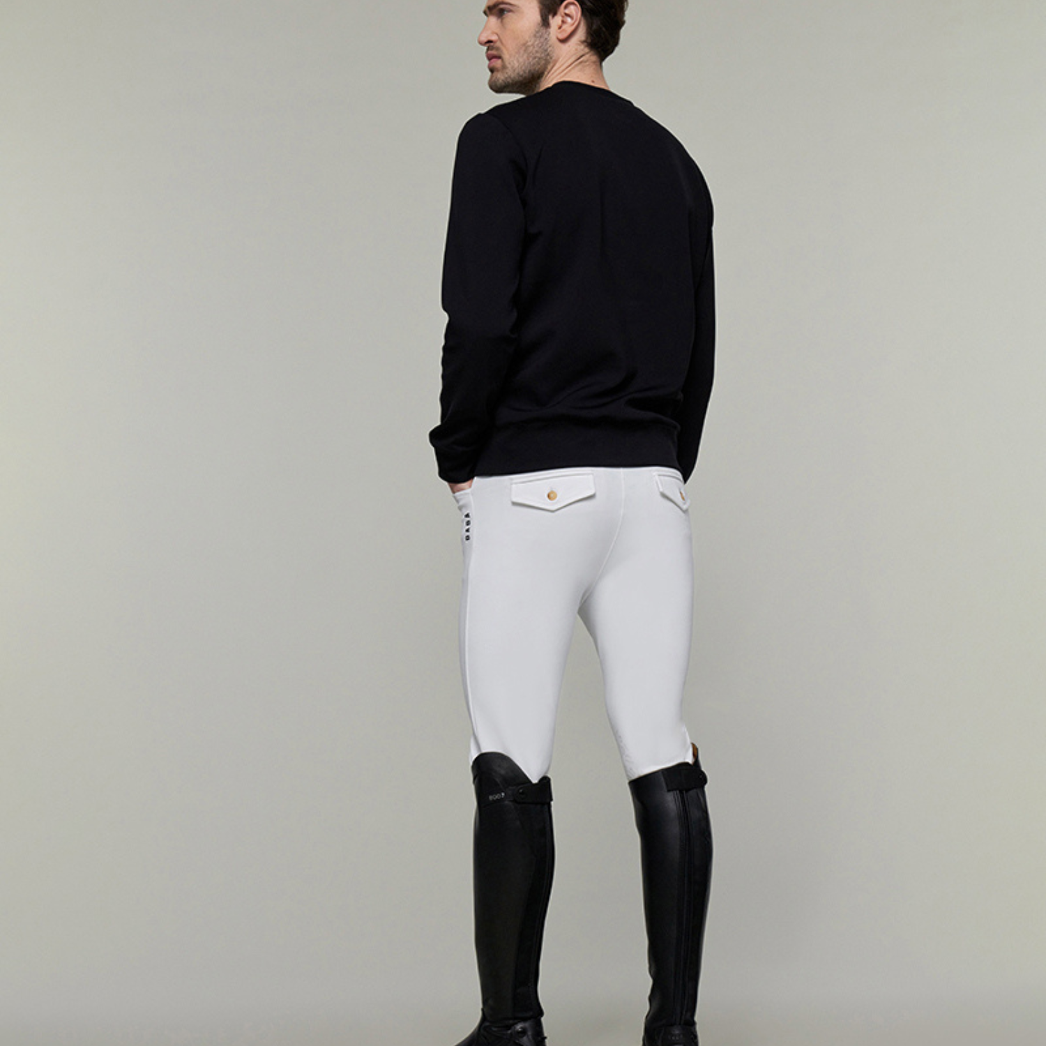 Dada Sport Capitol Mens Knee Grip Breeches, White