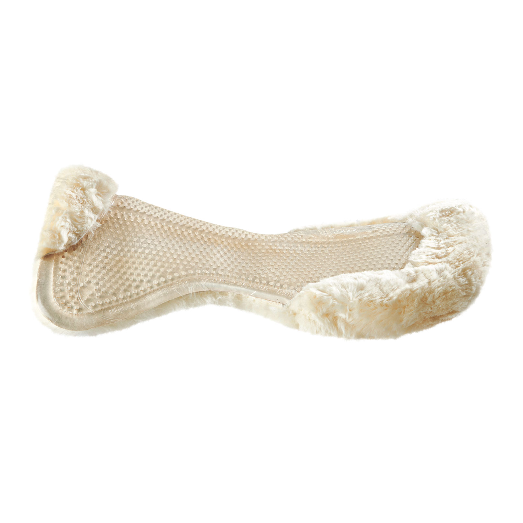 Acavallo CC Therapeutic Gel Non Slip Pad with Sheepskin, Transparent/Natural