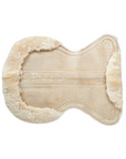 Acavallo CC Therapeutic Gel Non Slip Pad with Sheepskin, Transparent/Natural