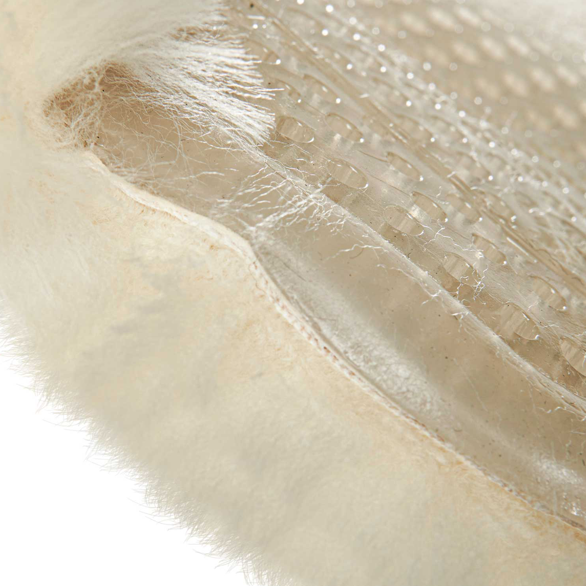 Acavallo CC Therapeutic Gel Non Slip Pad with Sheepskin, Transparent/Natural