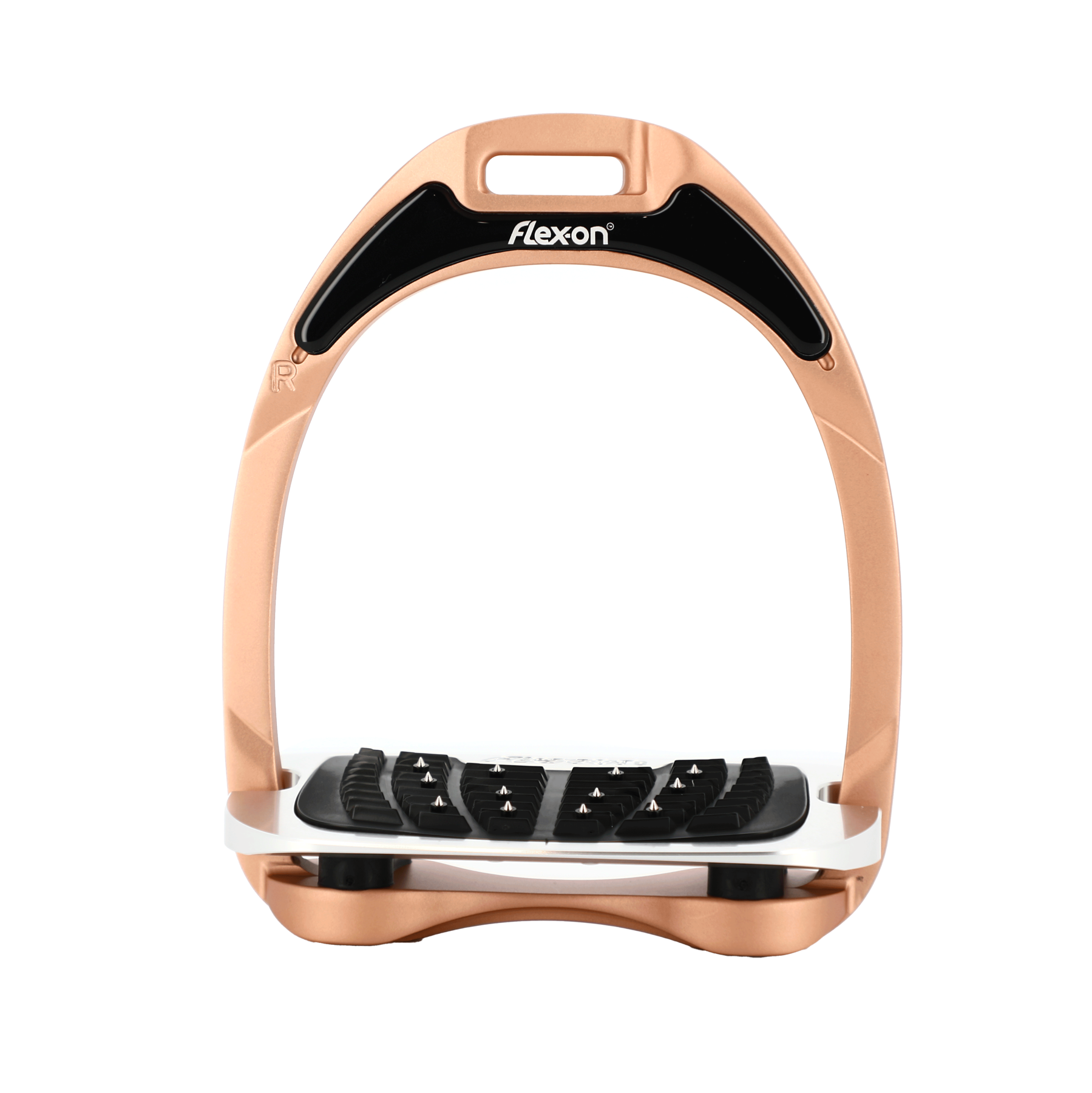 Flex-on The Aluminium Stirrup Inclined Ultra Grip, Rosegold/Black