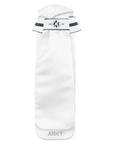 ANKY® Stock Tie Stone-DeLuxe, White/Navy