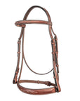 ADT Tack Tribute Hunter Bridle w/Raised Fancy Laced Reins, Brown