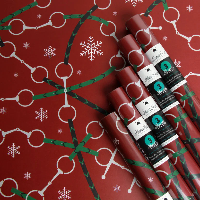 Hunt Seat Paper Co. Bits & Reins Holiday Gift Wrap