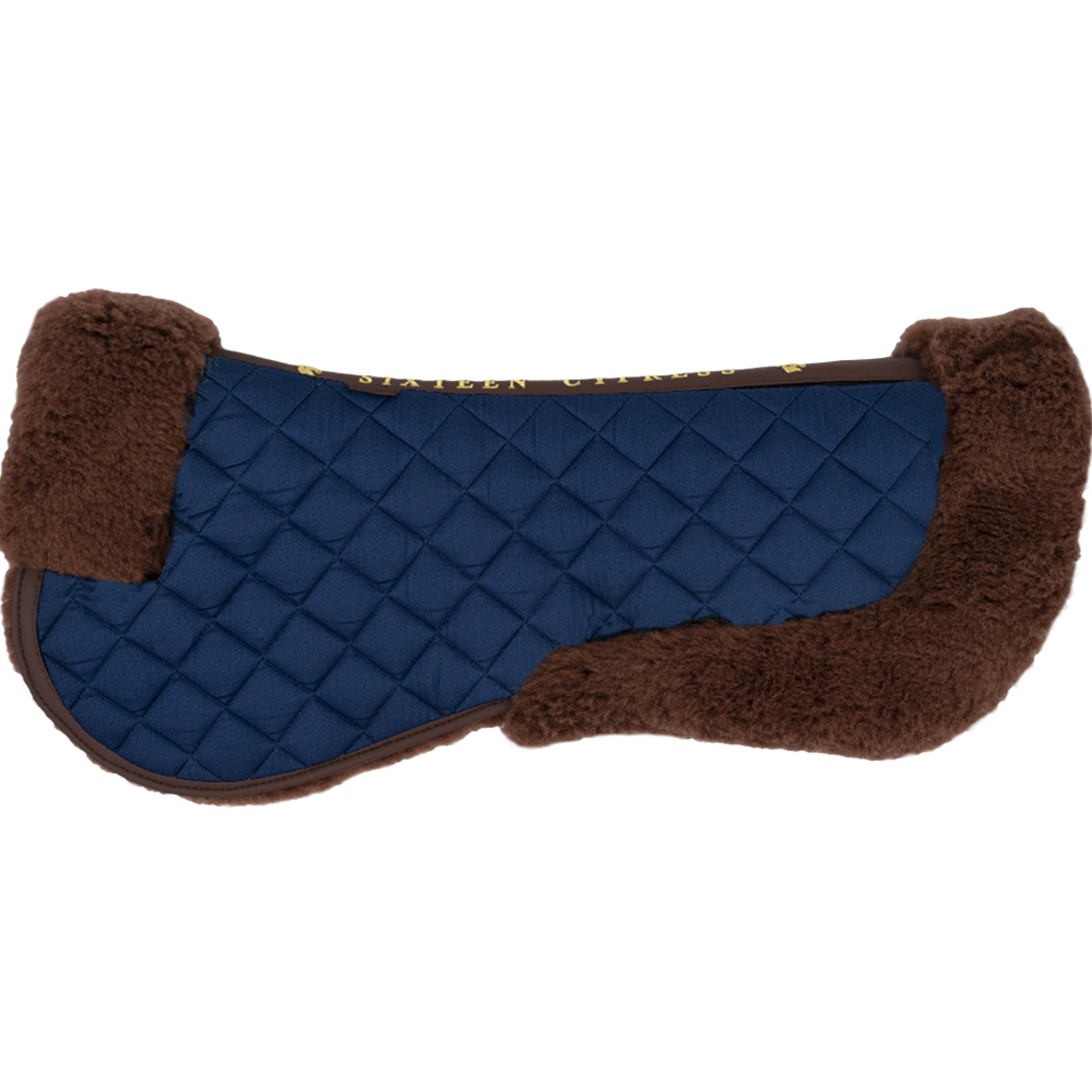 Sixteen Cypress Merino Wool Half Pad, Navy/Hickory