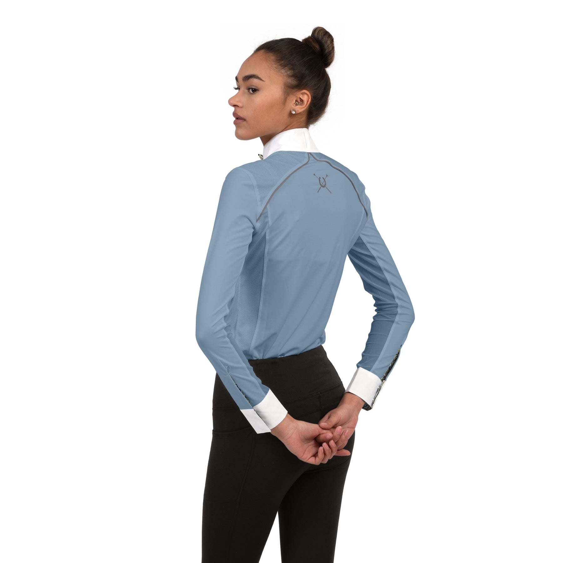 Chestnut Bay Sky Cool Liberty Ladies Show Shirt, Sky Blue