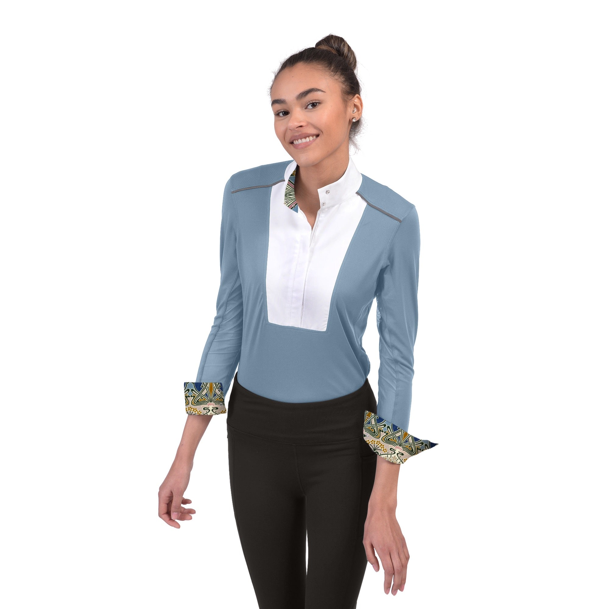 Chestnut Bay Sky Cool Liberty Ladies Show Shirt, Sky Blue
