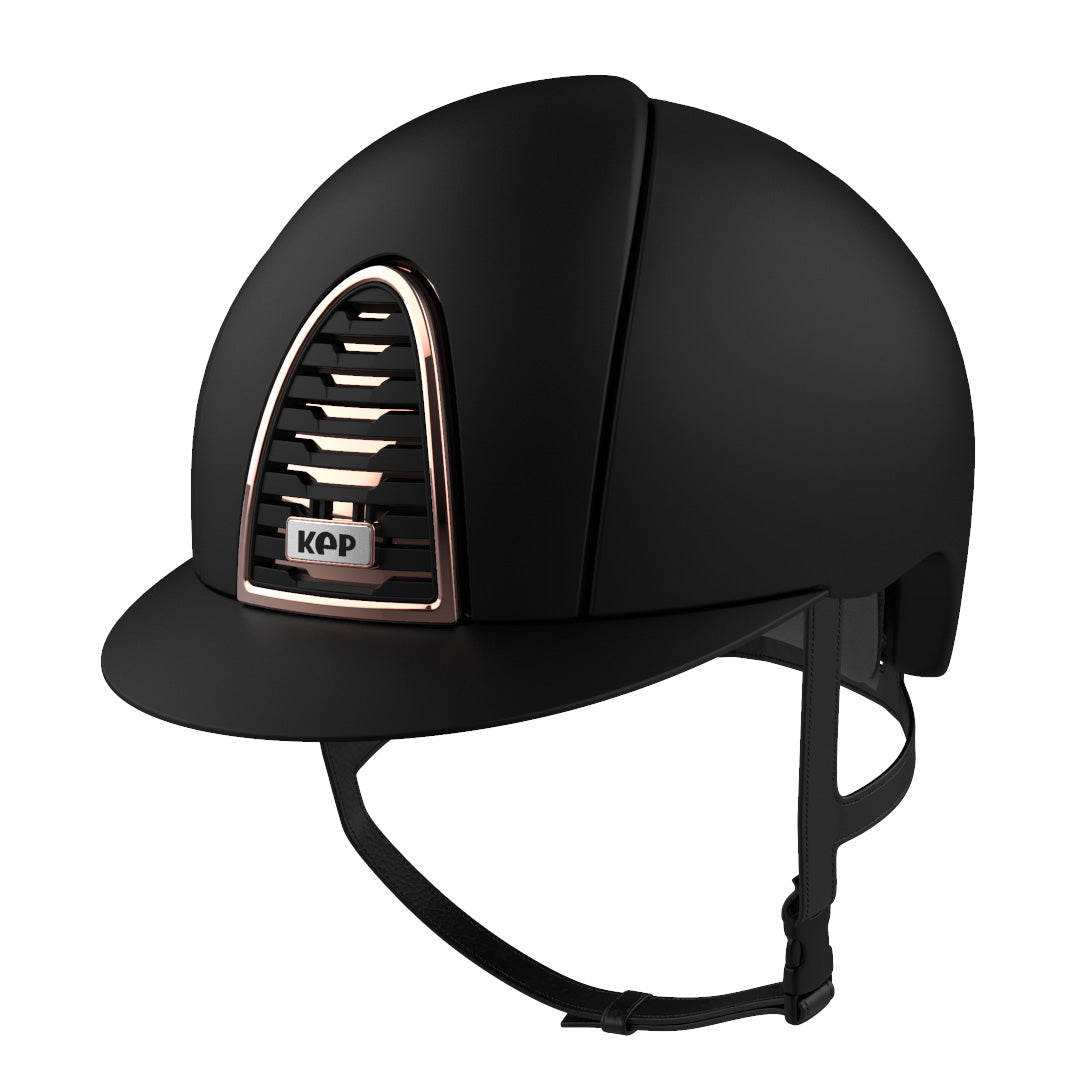 KEP Italia Cromo 2.0 Textile Helmet Black Rose Gold Frame