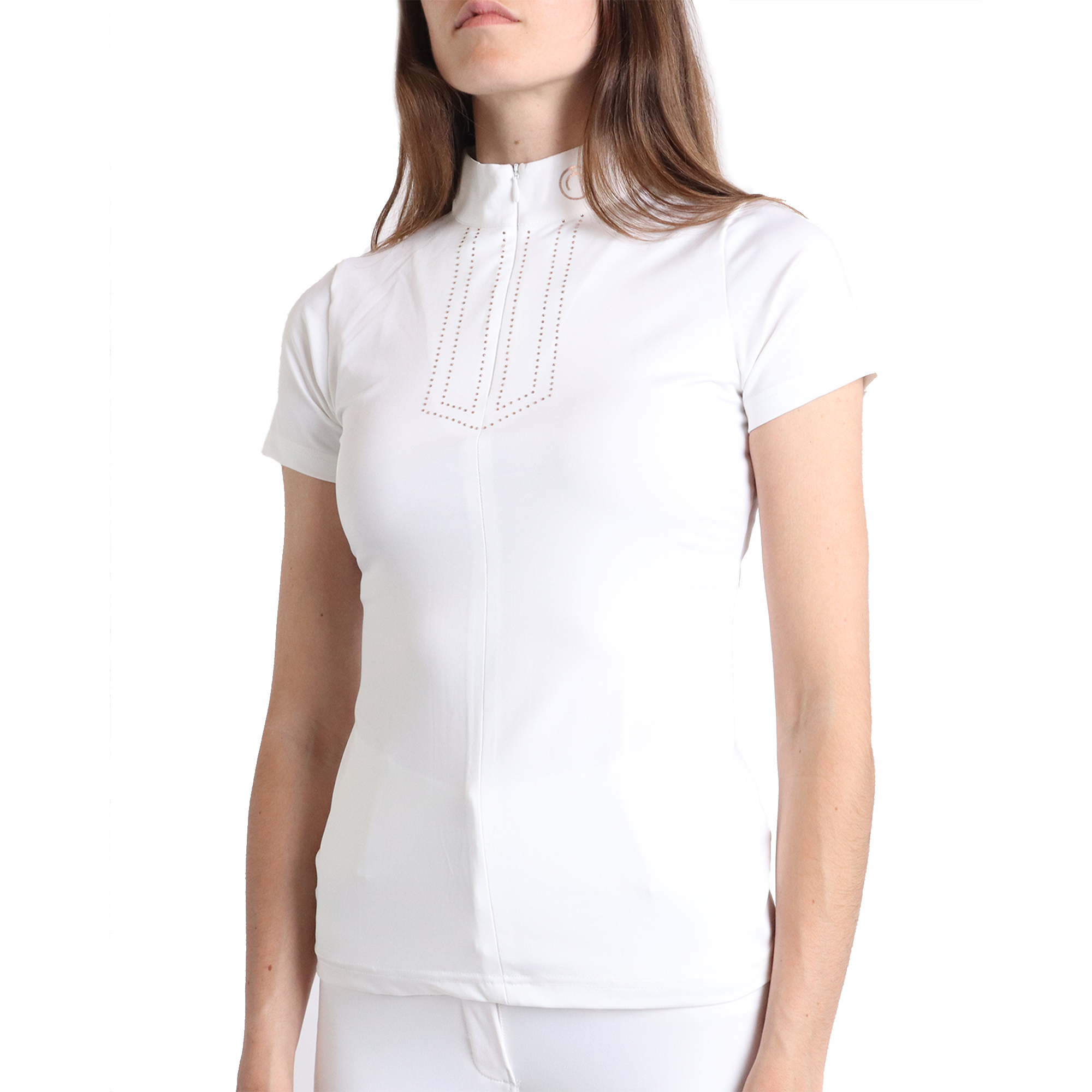 Montar MoViolet Ladies Short Sleeve Show Shirt, White