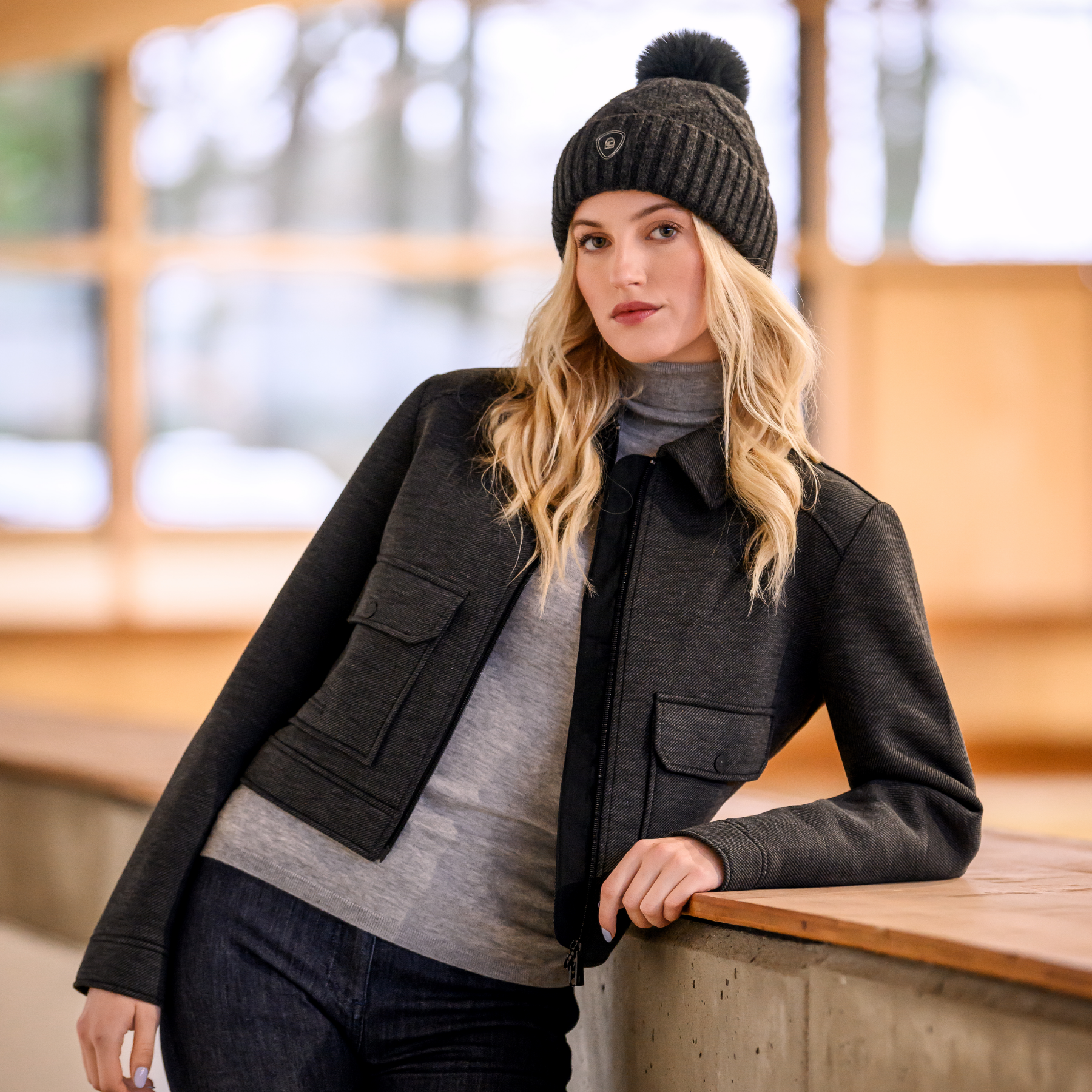 Cavallo CavalRia Beanie, Black-Melange