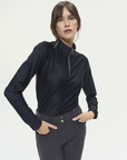 Dada Sport Pablito Ladies Long Sleeve Training Shirt, Black Perforated