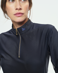Dada Sport Pablito Ladies Long Sleeve Training Shirt, Black Perforated
