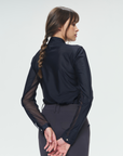 Dada Sport Pablito Ladies Long Sleeve Training Shirt, Black Perforated