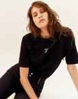 Dada Sport Oasis Ladies Short Sleeve Training Shirt, Black