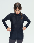 Dada Sport Pablito Ladies Long Sleeve Training Shirt, Black Perforated