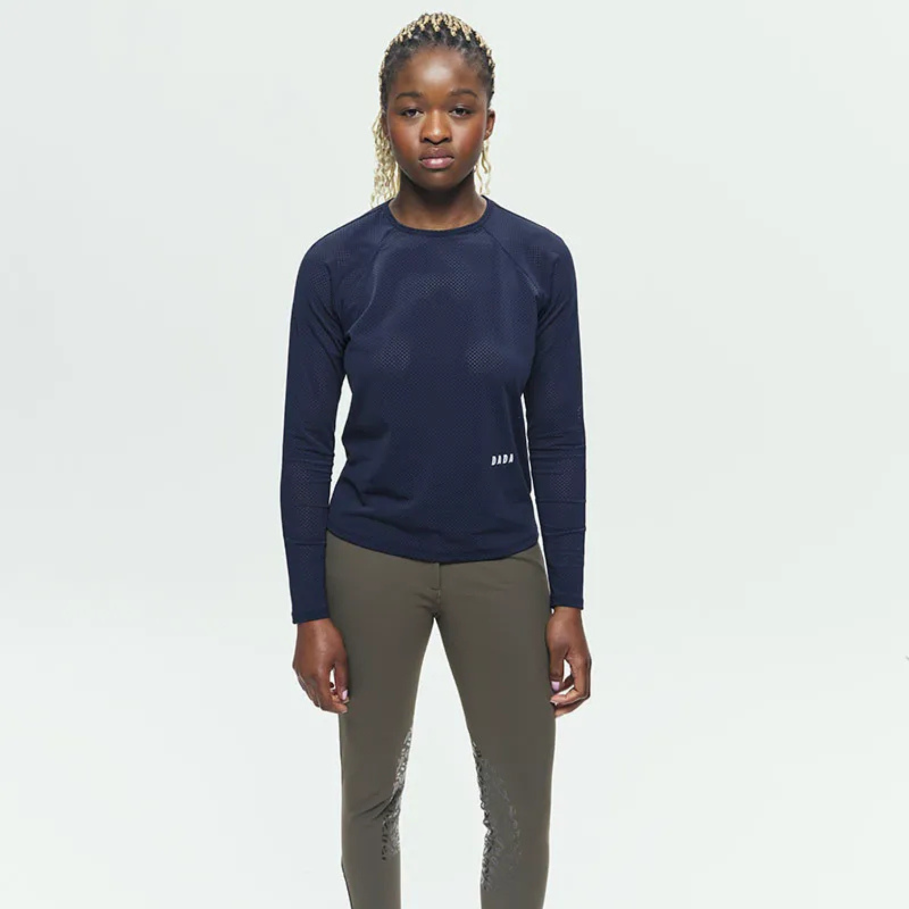Dada Sport Jazz Ladies Long Sleeve Training Shirt, Navy