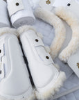 Sixteen Cypress Leatherette Brushing Boots, White