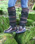 Dubarry Galway Ladies Waterproof Leather Country Boot in Black/Brown