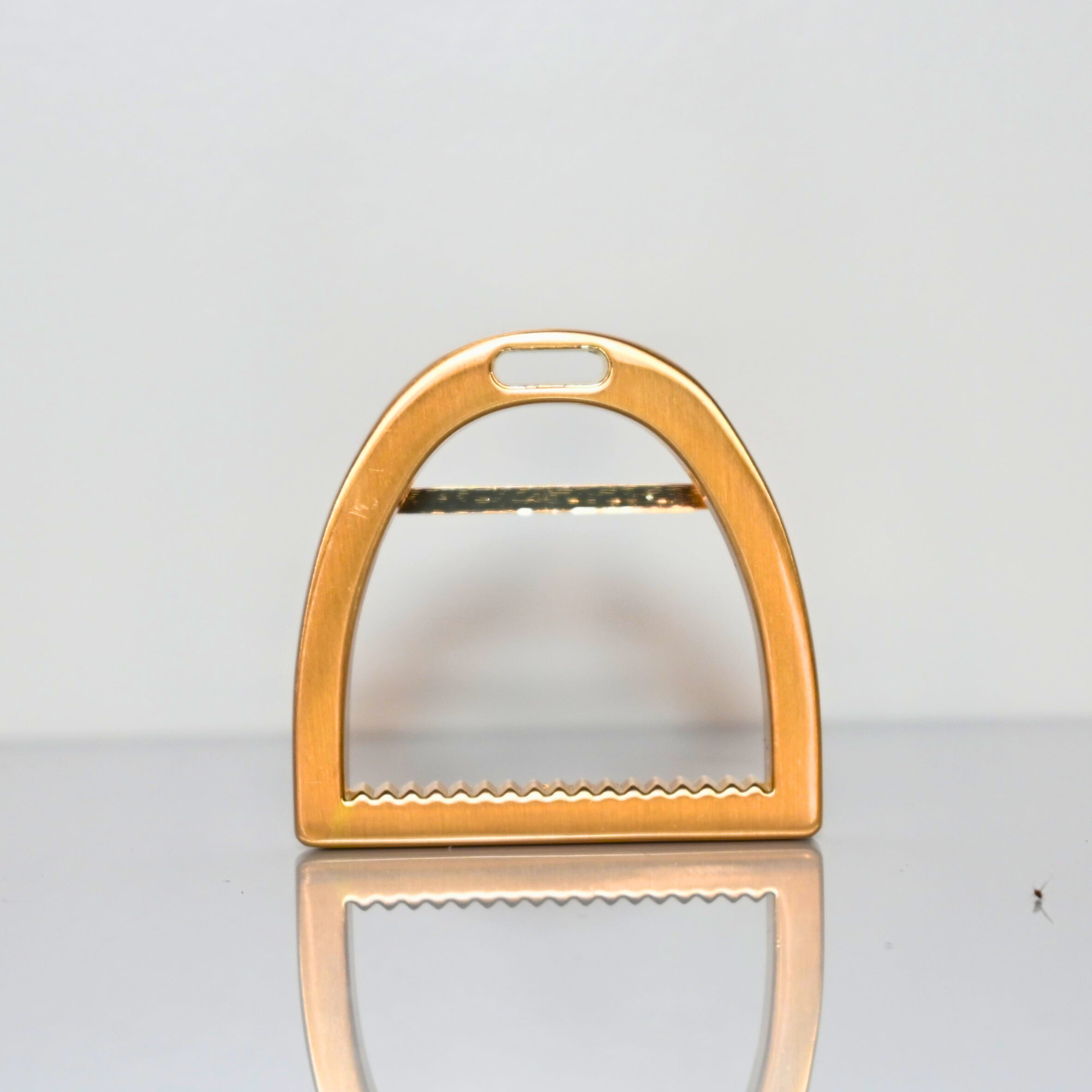Dubois Cheval Brushed Gold Stirrup Buckle