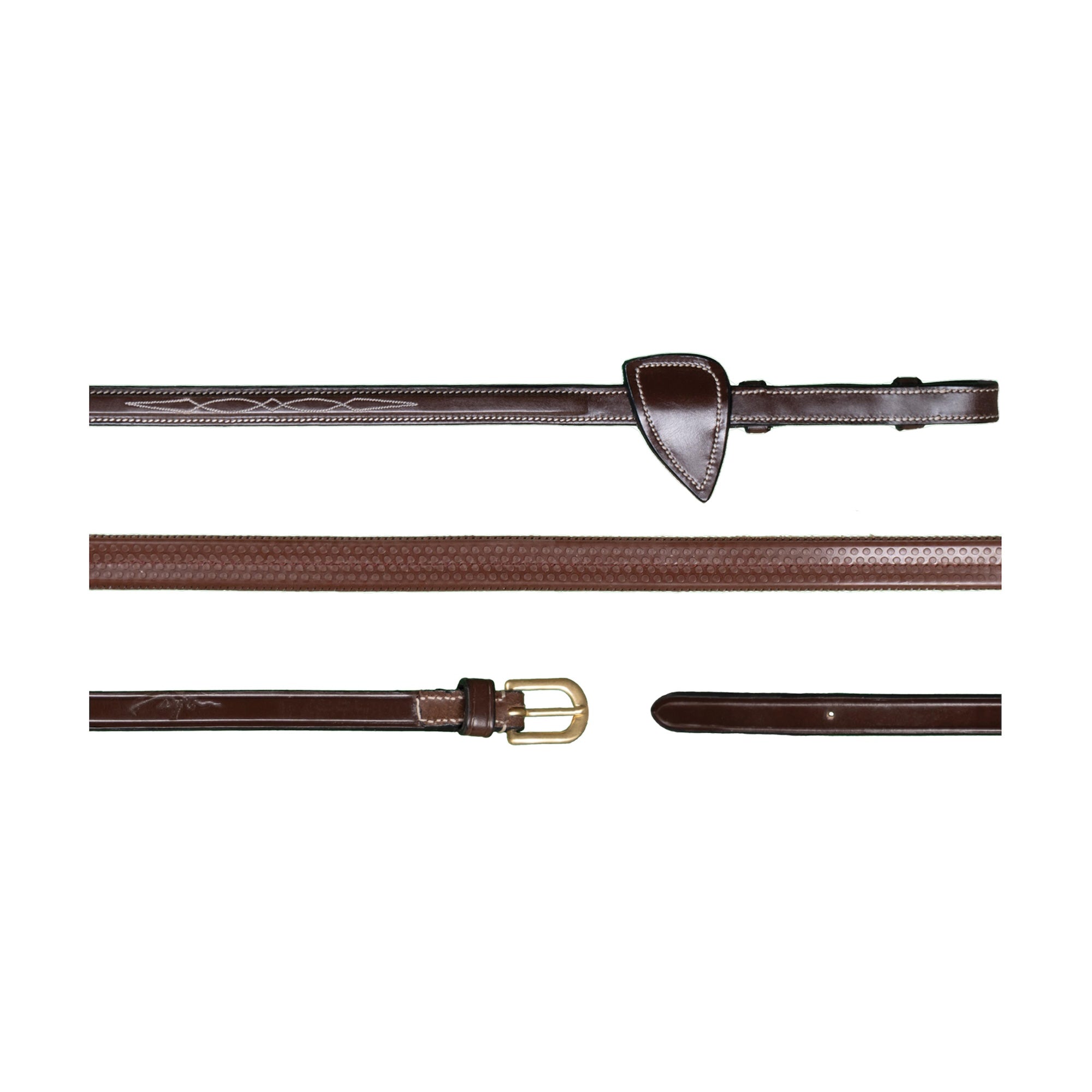 Dy'on 1/2 Rubber Reins Brown Full, D Collection