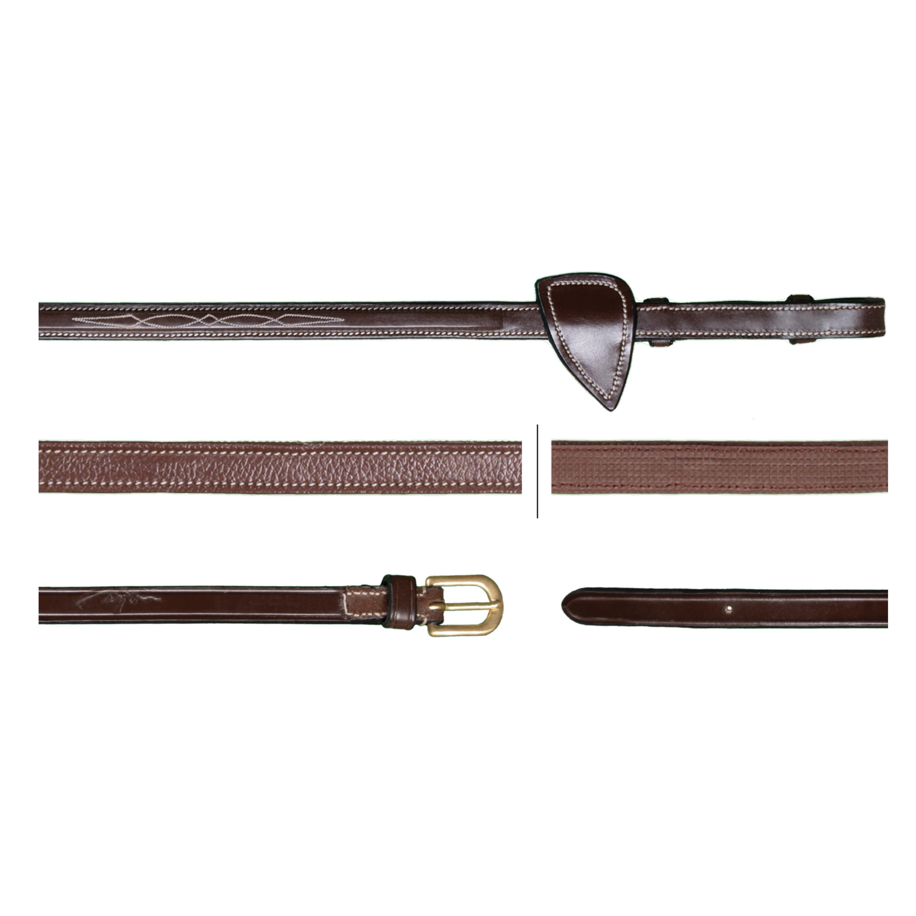 Dy'on D Collection 1/2" Hunter Reins, Brown