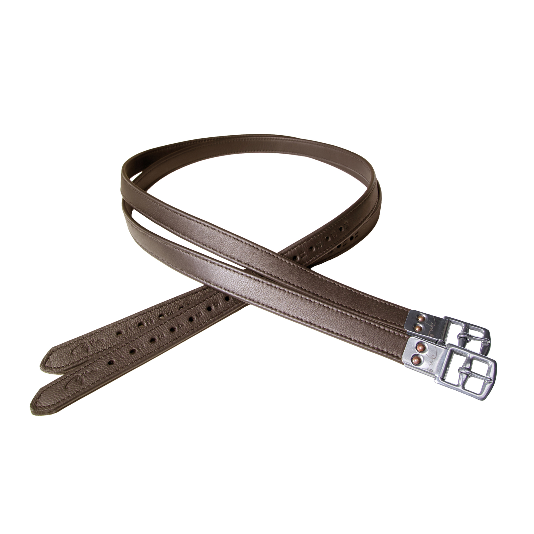 Dy'on Premium Soft Leather Stirrup Leathers, Brown