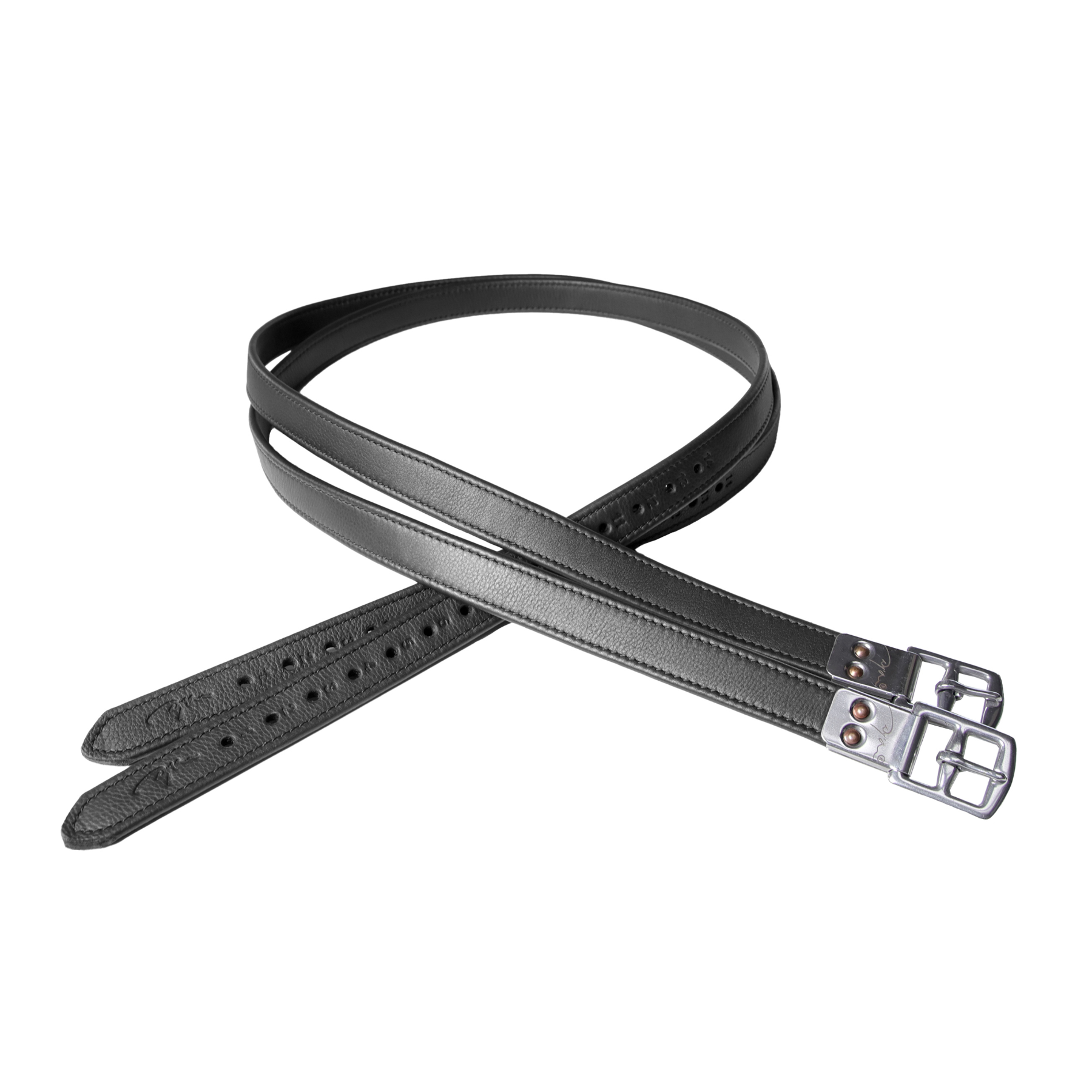 Dy'on Premium Soft Leather Stirrup Leathers, Black