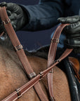 Dy'on 5/8" Hunter Reins with 7 leather loops, Brown, US Collection