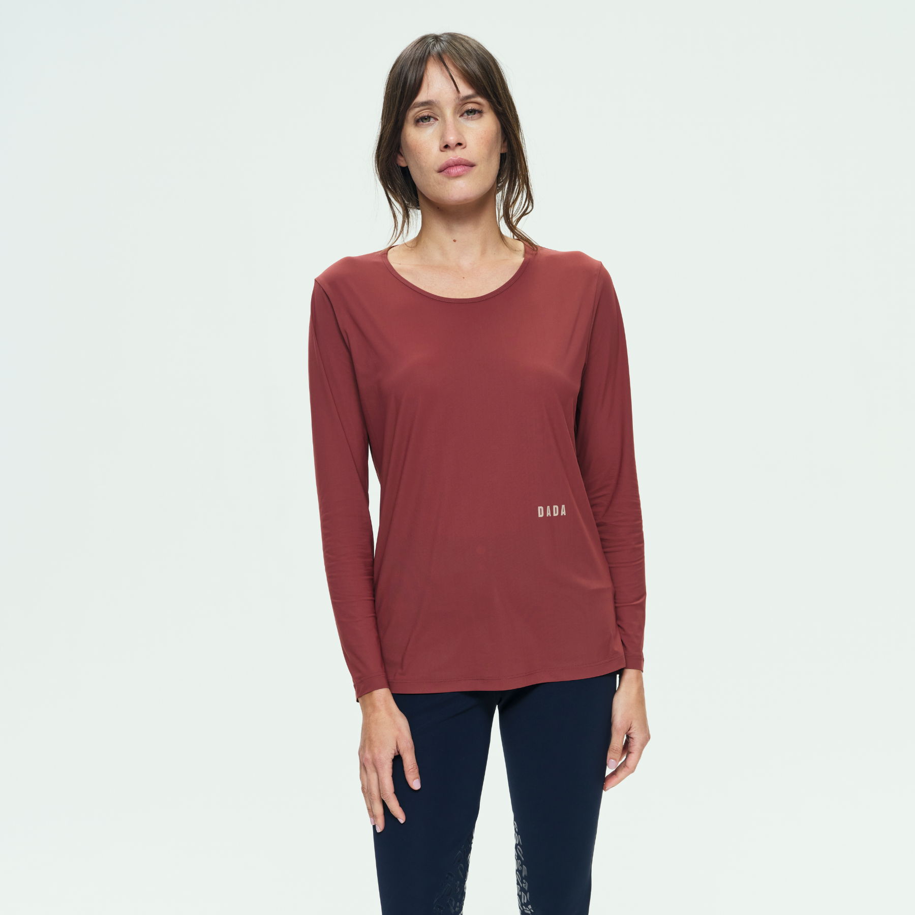 Dada Sport Betty Ladies Long Sleeve Training Shirt, Burnt Sienna