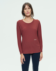 Dada Sport Betty Ladies Long Sleeve Training Shirt, Burnt Sienna