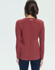 Dada Sport Betty Ladies Long Sleeve Training Shirt, Burnt Sienna