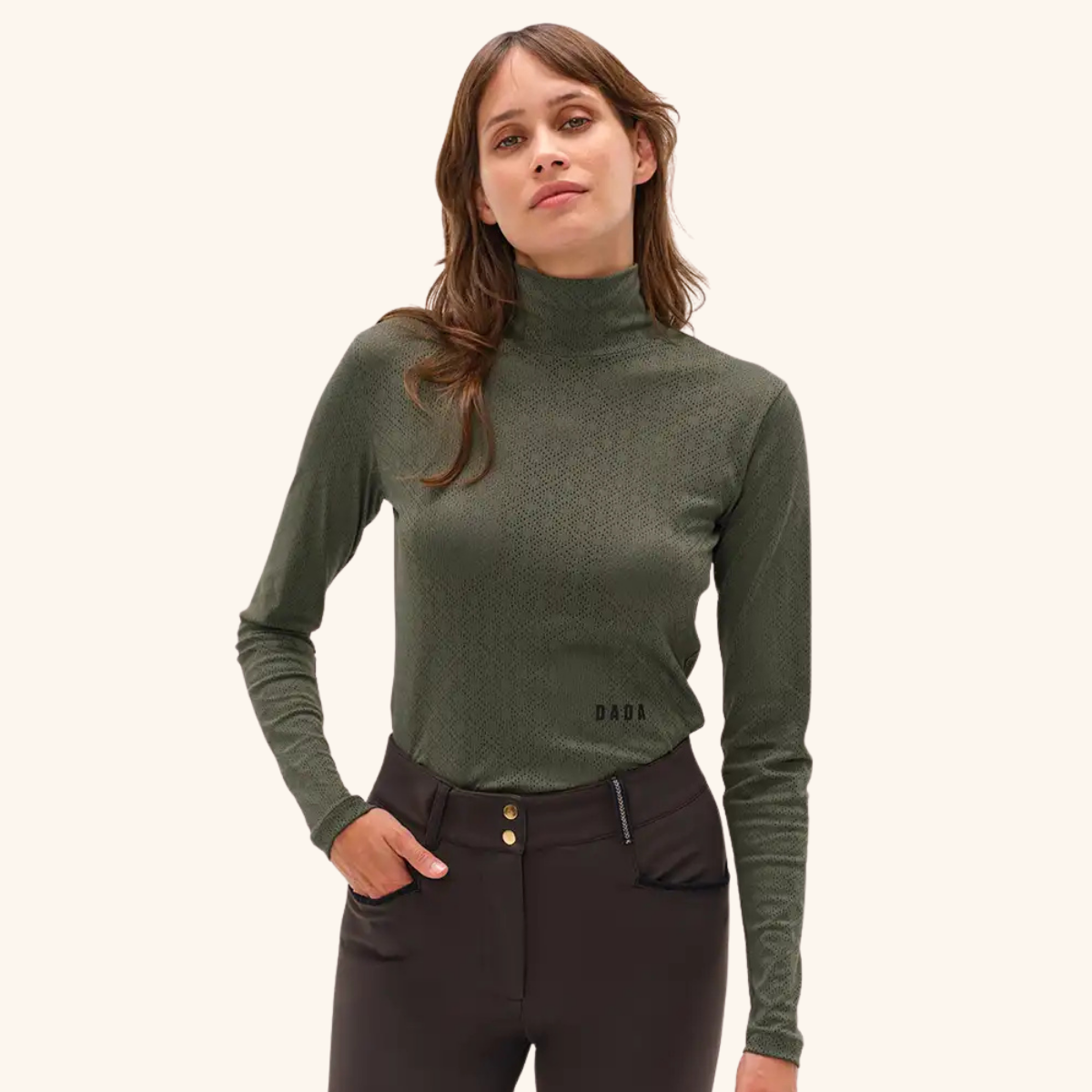 Dada Calder Ladies Long Sleeve Riding T-Shirt, Green