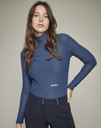 Dada Sport Calder Ladies Long Sleeve Riding T-Shirt, Navy