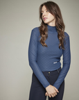 Dada Sport Calder Ladies Long Sleeve Riding T-Shirt, Navy
