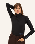 Dada Sport Consul Ladies Funnel Collar Long Sleeve T-Shirt, Midnight