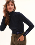 Dada Sport Consul Ladies Funnel Collar Long Sleeve T-Shirt, Navy